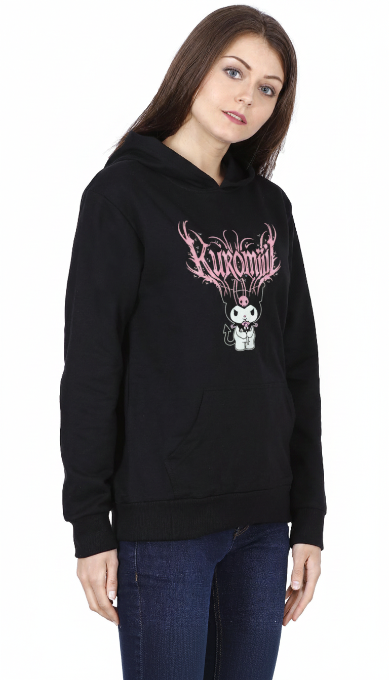 Kuromi Core Aesthetic Oversized Hoodie - Dark Punk Edition